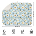 thumbnail image 2 of Daisy Floral Kitchen Dish Drying Mat Microfiber Counter Pad Absorbent Foldable Rack Mat Spring Summer Decor 18x24 Inch, 2 of 5