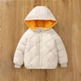 thumbnail image 2 of EnJoCho Baby Girls Boys Winter Jacket Puffer Down Coat Fleec𝖾 Lined Zipper Hooded Warm Thermal Outwear Outerwear Jacket Coat Snowsuit Alternative, 2 of 9