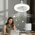 Kinaerty 2in1 Ceiling Fan with LED Light Remote Control 3 Speed
