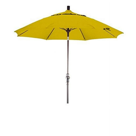 California Umbrella GSCUF908117-5457 9 ft. Round Fiberglass Rib & Aluminium Pole Crank Lift & Collar Tilt Bronze - Sunbrella Sunflower