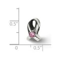 thumbnail image 2 of FB Jewels Sterling Silver Reflections Silver Ribbon with Pink CZ Bead, 2 of 3
