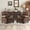 1 Dark Grey, variant on Pushback Recliner Chair Faux Leather Armchair Push Back Recliner with Rivet Decoration Single Sofa Accent Chair for Living Room, Dark Grey