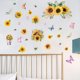 thumbnail image 2 of Adhesivos de pared de PVC con forma de girasol y mariposa, 30 x 90 cm, autoadhesivos, 2 of 3