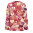 thumbnail image 4 of Garbnen Valentines Womens Tops Heart Print O Neck Women Long Sleeve Shirts Fashion Spring Summer Women Pullover, 4 of 6