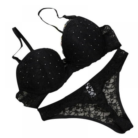 

Women s Bra and Panty Set 2 Piece Floral Lace Two Piece Bralette Lingerie Set Underwear
