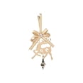 thumbnail image 2 of Dalxymotic Christmas Metal Hanging Ornament, Golden Hanging Decor with Bow, Xmas Tree Decoration, Hollow Metal Ornament, Christmas Ornament Decoration for Home, Tree, Mantel, 2 of 7