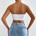 thumbnail image 4 of Birdeem Womens Fashion Solid Slim Backless Tanks Top Short Breast Wrap Vest, 4 of 9