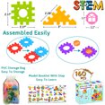 thumbnail image 5 of FUBAODA Kids Tiles Building Blocks Set, 160 Piece, 5 of 6