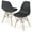 Black, variant on MoNiBloom Modern Shell Dining Room Chairs Set of 2, Lounge Chairs with Wood Legs, for Kitchen Dining Bedroom Living Room, White