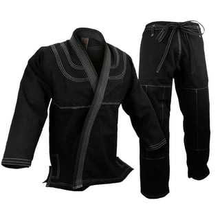 Toptie 7.5 Oz Taekwondo Uniform Martial Arts Uniform TKD Dobok Student  Uniform with Belt-black trim-Size 00 