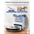 thumbnail image 2 of Robot aspirador y fregona Lefant, 8 semanas de vaciado automático con dos opciones de depósito de polvo, LiDAR de 6000 Pa con mapeo preciso, 240 minutos de autonomía, detección de alfombras, wifi/app, 2 of 5