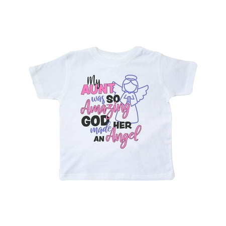 

Inktastic My Aunt was so Amazing God Made her an Angel Gift Toddler Toddler Girl T-Shirt