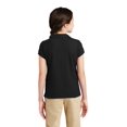 thumbnail image 2 of Port Authority Teen Female Regular Plain Short Sleeves Polo Black X-Small, 2 of 6