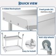 thumbnail image 3 of 36 In x30 In Rolling Stainless Steel Grill Cart and Prep Table - Heavy-Duty Commercial Workstation with Adjustable Undershelf and Backsplash, 3 of 7