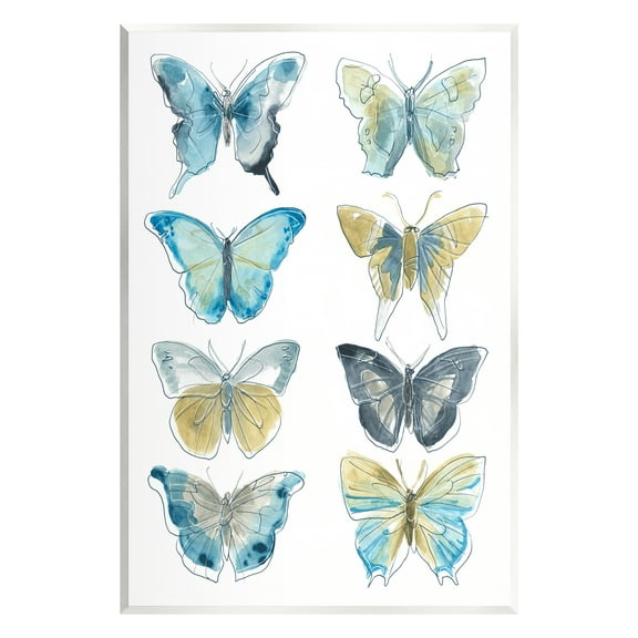 Stupell Varied Butterflies Insect Patterns Animals & Insects Painting Wall Plaque Unframed Art Print Wall Art