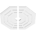 thumbnail image 2 of 32"OD x 4"ID x 12 3/4"C x 1"P Westin Architectural Grade PVC Contemporary Ceiling Medallion, Two Piece, 2 of 11