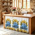 thumbnail image 6 of Sunflower Cabinet Curtain 32"Wx55"L, Dustproof Pantry Door Curtain with Self Adhesive Tape, Watercolor Summer Floral Botanical Truck Tall Storage Cover Privacy Drape for Bathroom Kitchen Laundry Room, 6 of 9