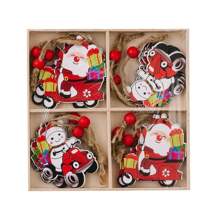 

dianhelloya 12 Piece Christmas Pendant With Lace Red Bead Dwarf Doll Christmas Pendant