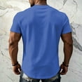 thumbnail image 5 of JULMCOMO Men's Shirts Solid Crew Neck Short Sleeve Soft Comfy Summer T Shirt Loose Fit Breathable Casual Classic Tees Blue S, 5 of 5