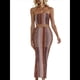 thumbnail image 2 of Conjunto de Dos Piezas de Vestido Tubo con Rayas de Colores para Mujer de Verano Vino Tinto XL, 2 of 10