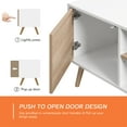 thumbnail image 4 of WAMPAT Mid Century TV Stand for 60" Flat Screen, Wood TV Cabinet Entertainment Center, White, 4 of 8