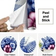 thumbnail image 4 of Peel and Stick Wallpaper Large Blooms Detailed Petals Foliage Fern Leaves Buds Roses Peonies Modern Art Wall Mural Decor Self Adhesive and Removable 69in x 98in, 4 of 8