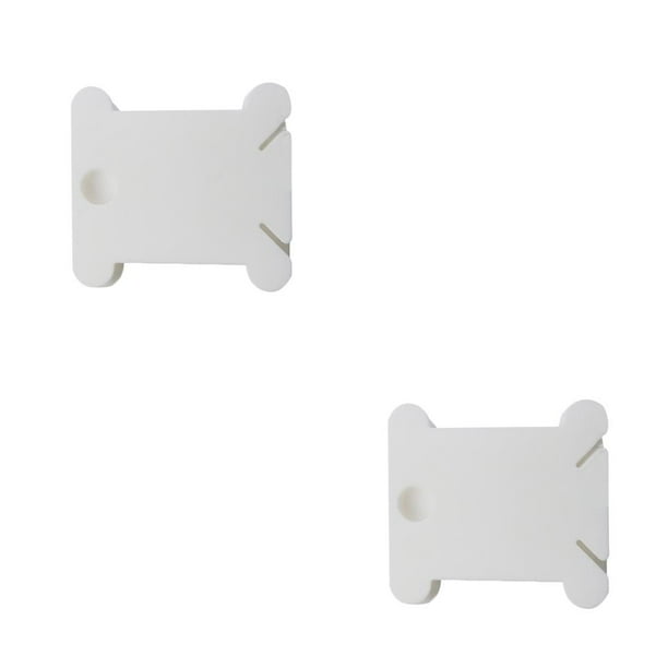 Bearachild 120 Pieces/Set Plastic Bobbins Thread Card Organizer Knitting Board Embroidery DIY Crafting for Household Beginner Blanco 4 x 3.7 x 0.2 cm 2Conjunto