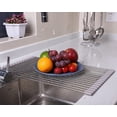 thumbnail image 3 of AAKitchen Roll-up Dish Drying Rack Over The Sink Multipurpose Rolling Dish Drainer Foldable Sink Rack Mat for Kitchen RV Camper Trailers (11.2''Wx17.7''L), 3 of 6