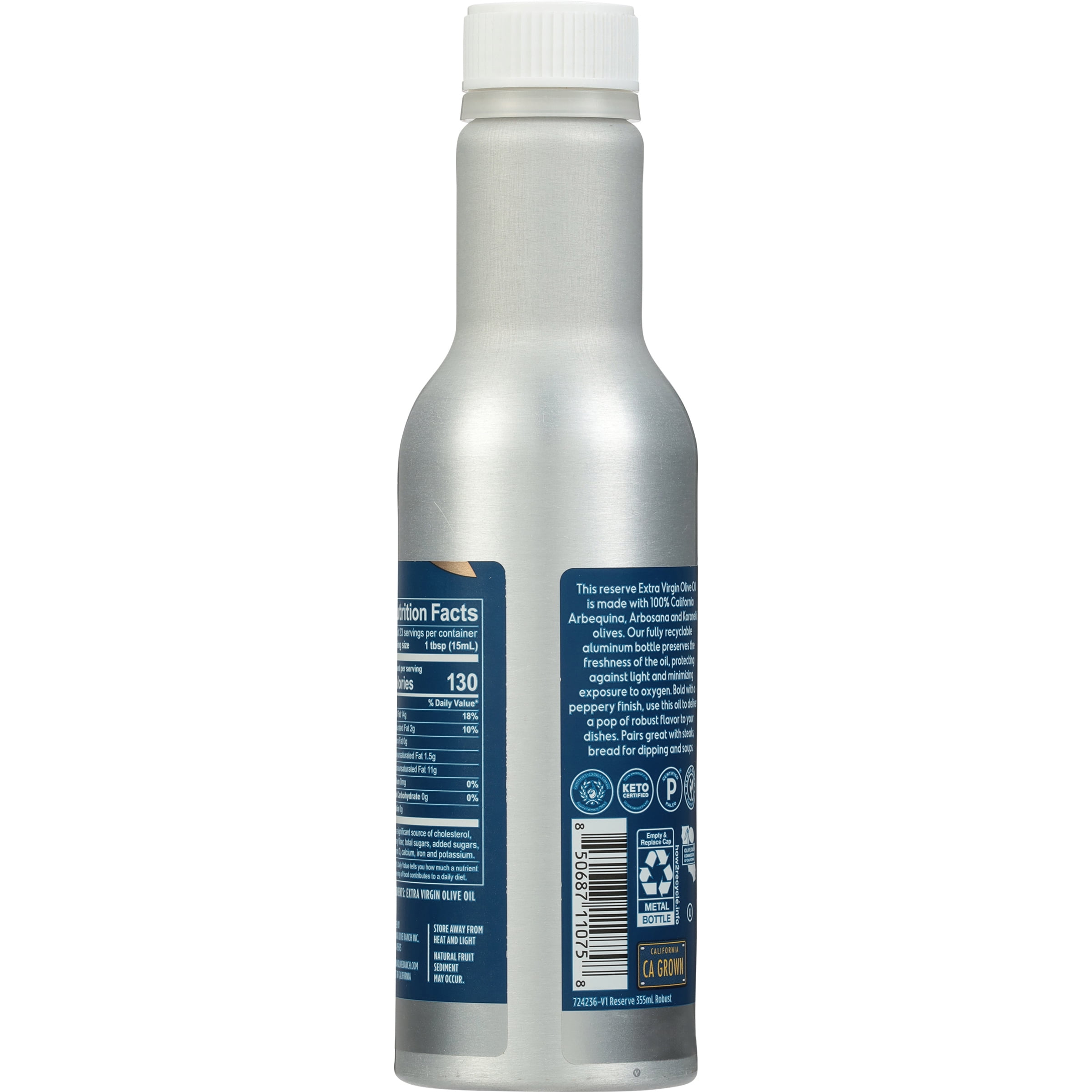 (2 pack) California Olive Ranch Extra Virgin Olive Oil Aluminum Bottle, 12 Fluid Ounces