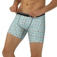thumbnail image 3 of Xecao Owl Print Boxer Briefs for Men's Stretch Moisture-Wicking Underwear, Mid-Rise Classics breathable fabric, 3 of 7
