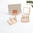 thumbnail image 3 of 10pcs Square Memo Photo Holder Metal Paper Holders Note Clips for Wedding Party Table Decoration (Rose Gold), 3 of 8