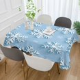 thumbnail image 2 of Yayeee Tablecloths 60" x 108" Rectangle Wrinkle Resistant Party Table Cover, Blue Snowflake, 2 of 8