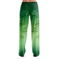 thumbnail image 6 of Fgvctg Womens Pajama Pants St. Patrick's Day Comfy Sleepwear Wide Leg Pajama Shamrock Clover Graphic High Waisted Pjs Pants Plus Size Spring Drawstring Lounge Pants with Pockets Fluorescent Green S, 6 of 6
