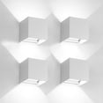 thumbnail image 2 of Mille Lucciole Modern LED Outdoor Wall Sconces White Aluminum IP65 Waterproof 4 Pieces, 2 of 4