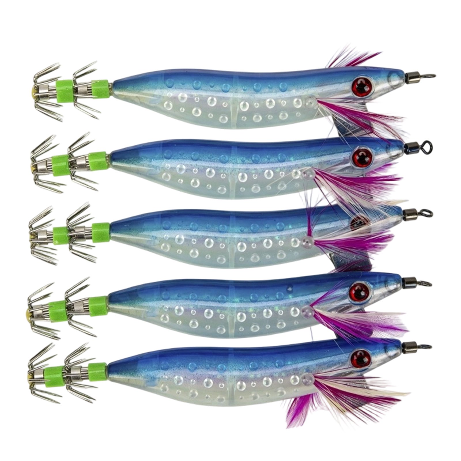 Glowing Squid Fishing Lure Floating Sutte Artificial Squid Jigs Hook Banana Shrimp Jigs Sea Fishing Baits