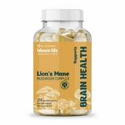 SE Nutrition Bloom Life - Lion's Mane Mushroom Complex- Organic Mushroom Supplement - Cognitive Wellness, Clarity, Memory, Energy & Focus - Nutrient Rich Antioxidants - 120 Capsules (2 Month Supply)