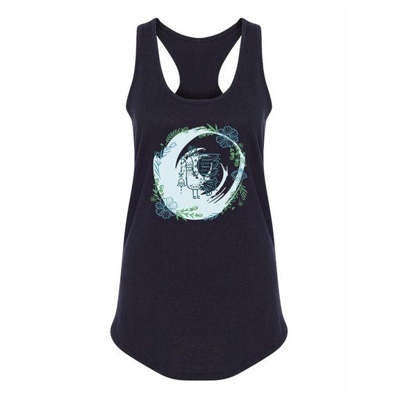 Bird And Flower Design Tank Women -Image by Shutterstock, Female x-Small