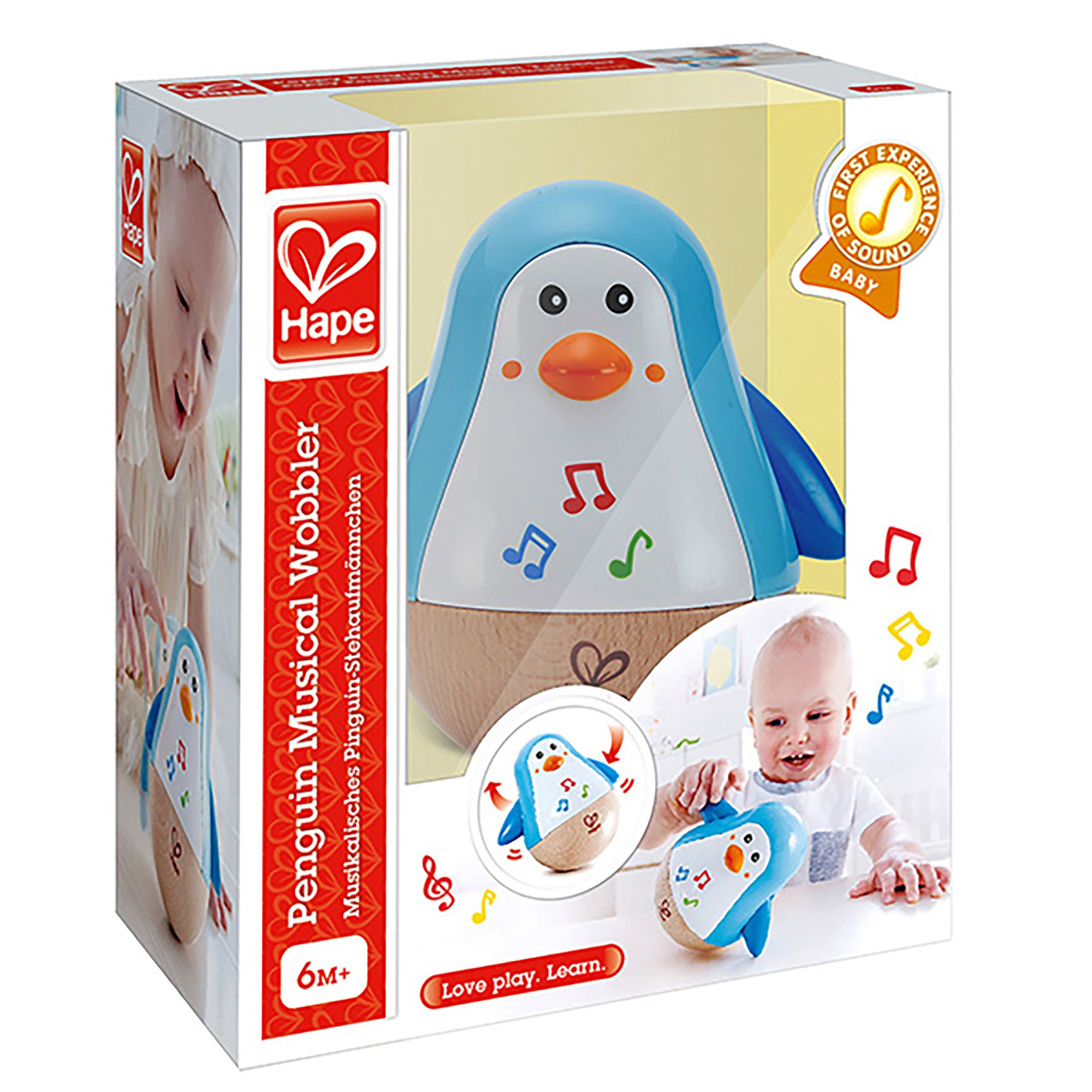 Hape: Penguin Musical Wobbler W/ Tinkling Sounds & Moving Arms As It Waddles - image 2 of 7