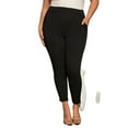 thumbnail image 4 of Casual Solid Skinny Black Plus Size Pants (Women's), 4 of 4