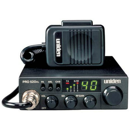 Uniden PRO520XL 40-Channel 4-Watt Compact CB Radio and Tram 300 Magnet-Mount CB Antenna
