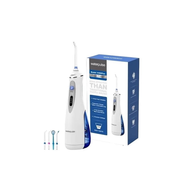 Irrigador de limpieza dental Waterpulse V400Plus con 4 boquillas
