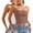 Brown3(2PC), variant on Besolor Womens Summer Tube Tops Strapless Backless Basic Going out Crop Tops Girls Sleeveless Bandeau Clothes