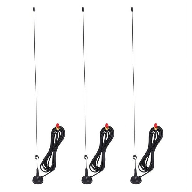 3X Antena de Radio Antena de Ganancia UT-108UV SMA-Hembra Banda Dual UHF / VHF para Radio Walkie-Talkie UV-5R -888S UV-5RE UV-82 de