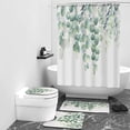 thumbnail image 2 of Shower Curtain for Bathroom Tropical Leaves Plant Pattern Shower Curtain Waterproof Polyester Fabric Bath Curtain 71''''×71'''' (A-A), 2 of 5