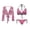 Boho Flower Skull, variant on Women’s Casual Bikini Sets Gothic Skull Print 3 Pcs Bathing Suit Watercolour Style Bikini Suit and Summer Beach Cover Up