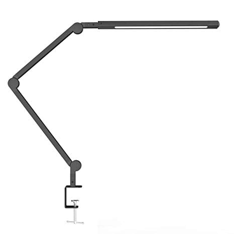 LED Desk Lamp VEHHE Eye-Caring Swing Arm Desk Light with Memory Function Architect Table Desk Lamps for Home Office 3 Color Modes 10 Adjustable Brightness Levels Desk Lamp with Clamp