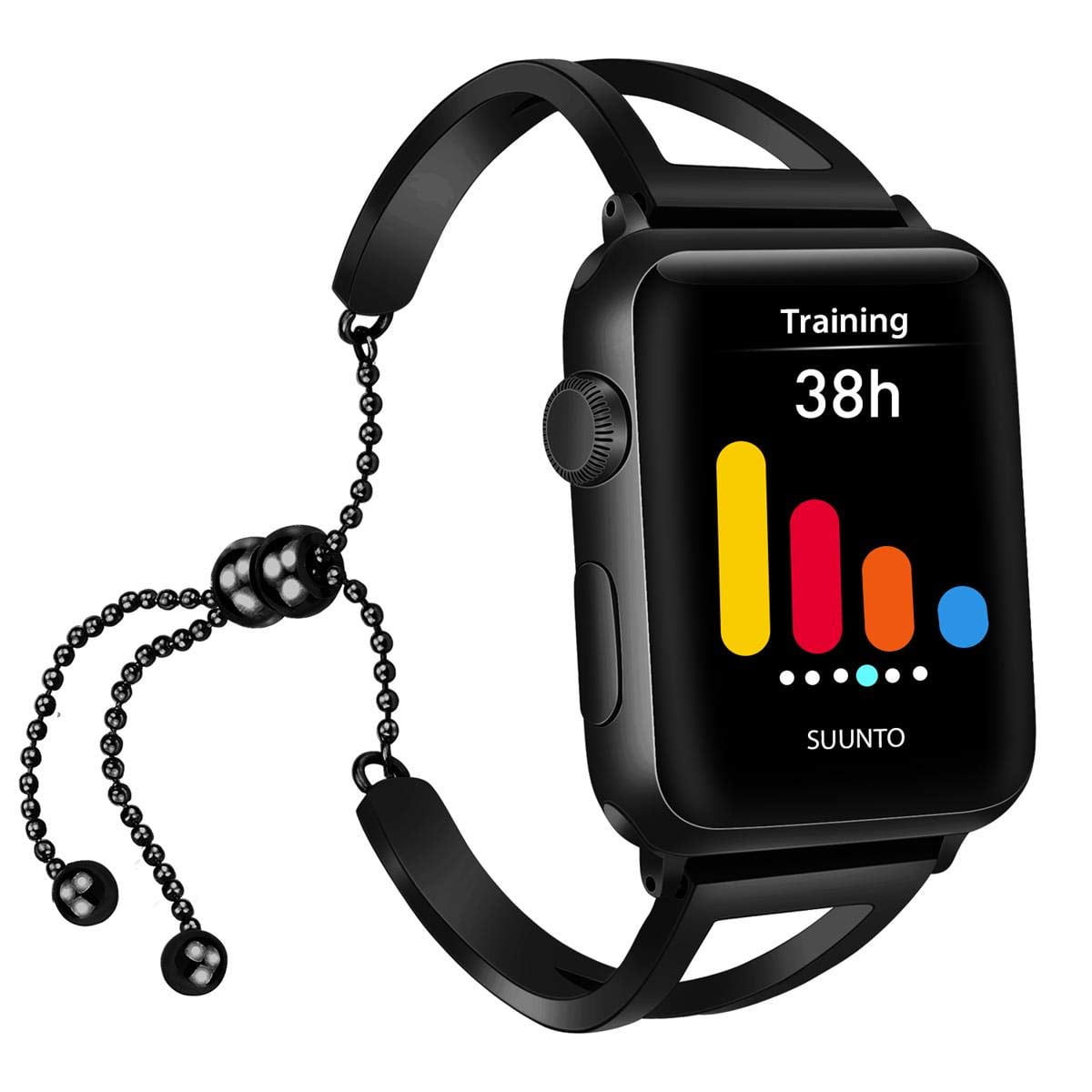 Compatible with Apple Watch Band 38mm 40mm 42mm 44mm, Jewelry Bangle Cuff  Adjustable Stainless Steel Replacement Band for iWatch Apple Watch Series 6/5/4/3/2/1/SEfor  Women Girl with Pendant \u0026 Tassel - Walmart.com