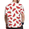 thumbnail image 2 of Rocae Watermelon for Men's Mesh Quick-Dry Short Sleeve Workout T-Shirt,Mens Crew Neck Tee Lightweight Soft Classic T Shirts 5X-Large, 2 of 9