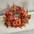 thumbnail image 5 of Nearly Natural 8" Maple Pumpkin and Gourd Artificial Plant Candelabrum, Multicolor, 5 of 6