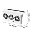 thumbnail image 2 of White Solar Powered Car Exhaust Fan Vehicle Ventilator Summer Cooling Radiator Air Circulation System Smoke Removal Automatic Temperature Control Universal Fit Automotive Accessory, 2 of 3